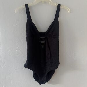 Vitamin A Ecolux Strappy Cutout Swimsuit One Piece Bathing Suit Black Size 8